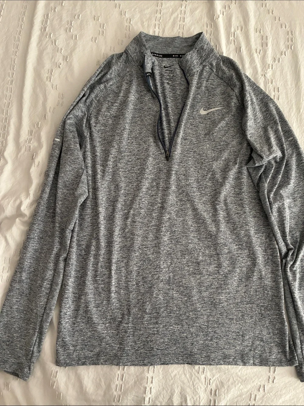 Nike Men’s Heather Grey Quarter-Zip Performance Top